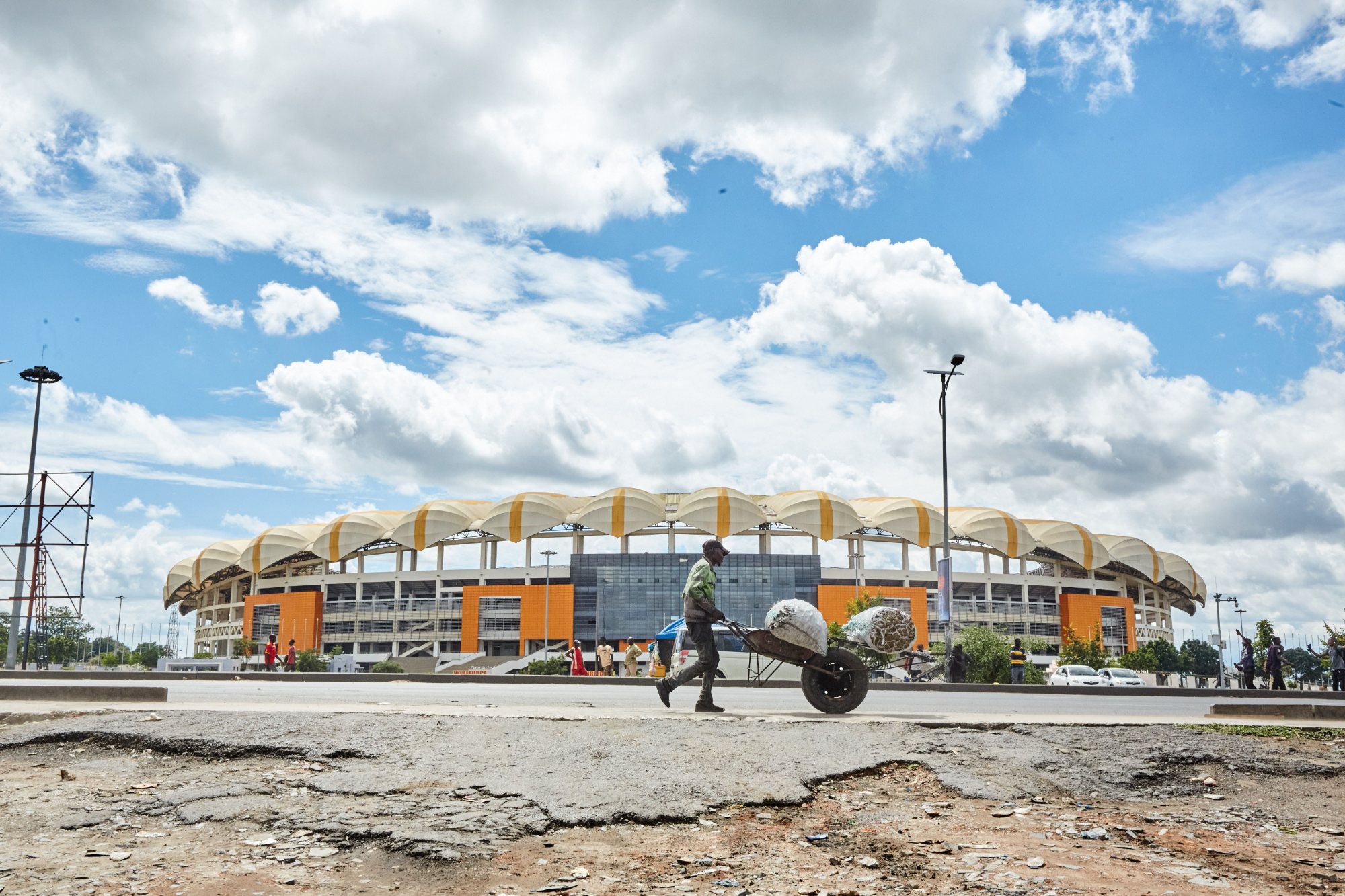 A landmark building in Lusaka under an open sky